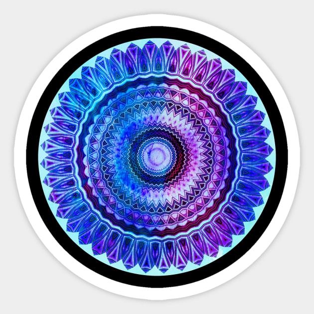 Watercolor Mandala blue Sticker by LebensART